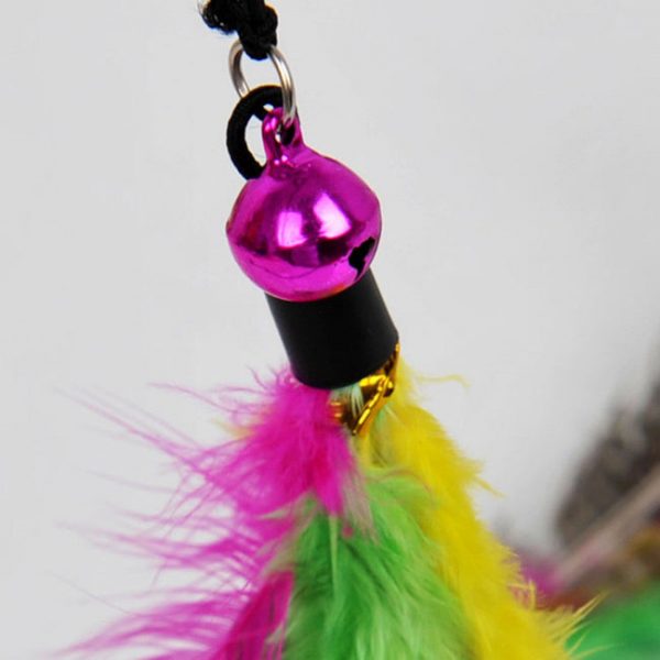 Kitten Cat Teaser Interactive Bell And Feather Rod Cat Toy - Image 4