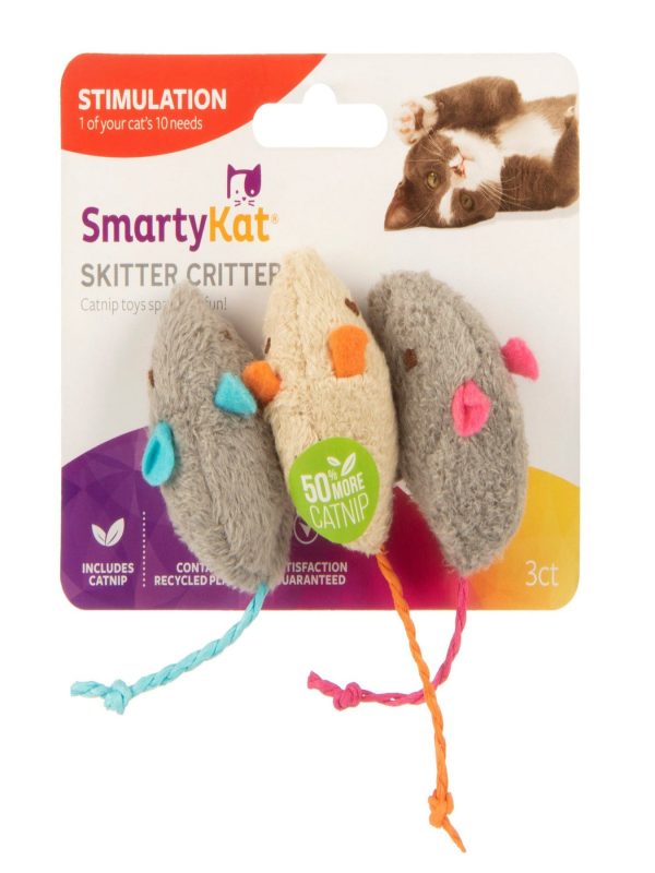 Skitter Critters (Set Of 3) Soft Plush Catnip Filled Cat Toys - Image 2