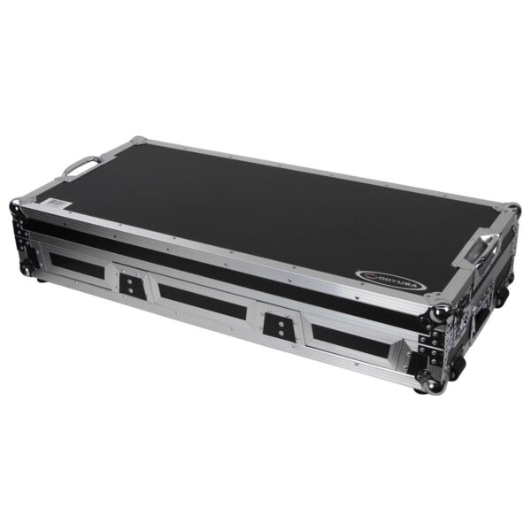 Odyssey FZGSL12CDJWR Black Low Profile 12″ Format DJ Mixer and Two Large Format Media Players Flight Coffin Case with Wheels and Glide Platform - Image 7
