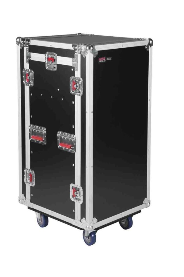 Gator Cases G-TOUR 10X16 PU, 10U Top 16U Side Console Rack Case with Casters - Image 2