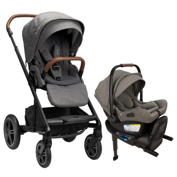 Nuna MIXX Next with Magnetic Buckle + PIPA Aire RX Travel System Bundle (One Box) - Granite