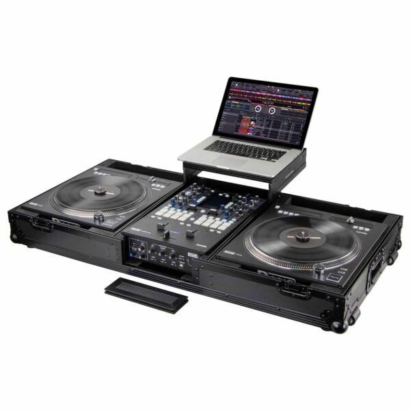 Odyssey FZGSRANE1272WBL Flight Case for Rane Twelve and Rane Seventy-Two Coffin with Glide Platform