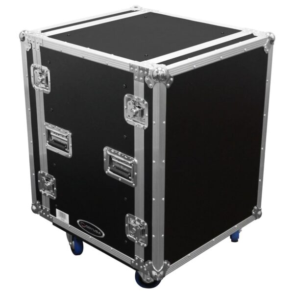 Odyssey FZS14W, 14U Shock Mount Rack Flight Case with Wheels - Image 3