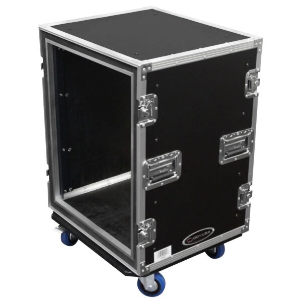 Odyssey FZS14W, 14U Shock Mount Rack Flight Case with Wheels - Image 5