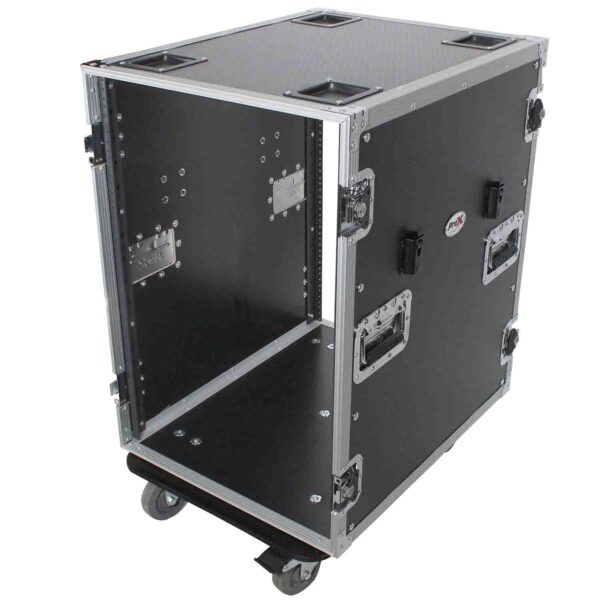ProX T-16RSS24WDST, 16U Space Amp Rack Mount ATA Flight Case Incl. 2x Side Tables and Casters - 24" Depth - Image 4