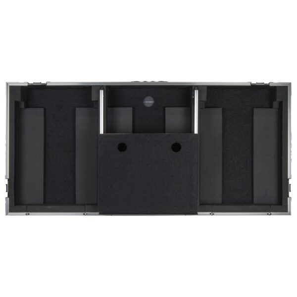 Odyssey FZGSL12CDJWR Black Low Profile 12″ Format DJ Mixer and Two Large Format Media Players Flight Coffin Case with Wheels and Glide Platform - Image 5