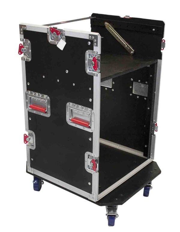 Gator Cases G-TOUR 10X12 PU, 10U Top 12U Side Console Rack Case with Casters - Image 2