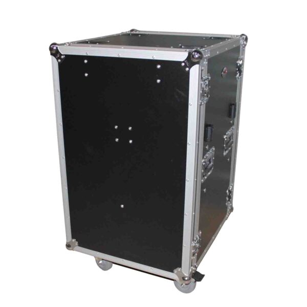ProX T-18RSP24DST, 18U Vertical Shockproof Amp Rack Case W-Side Tables and 4 Casters - 24 In Rail to Rail - Image 5