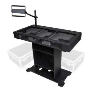 ProX XZF-DJXLCTBLCASE, DJ Control Tower with 2 Flight Cases for CDJ3000-A9 / Rane12-72 / Opus Quad - Black