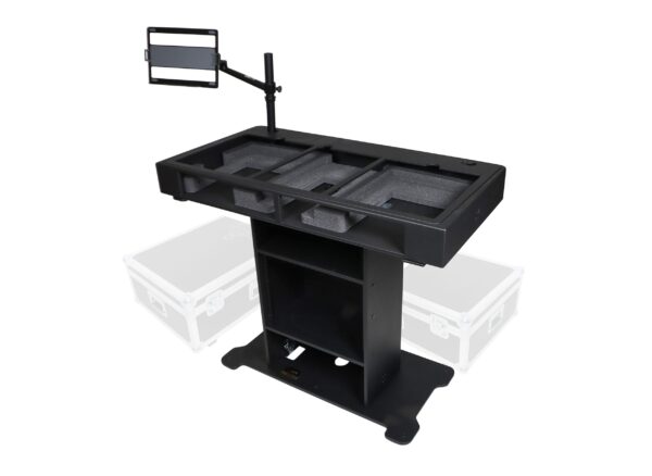 ProX XZF-DJXLCTBLCASE, DJ Control Tower with 2 Flight Cases for CDJ3000-A9 / Rane12-72 / Opus Quad - Black