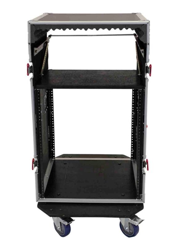 Gator Cases G-TOUR 10X12 PU, 10U Top 12U Side Console Rack Case with Casters - Image 6