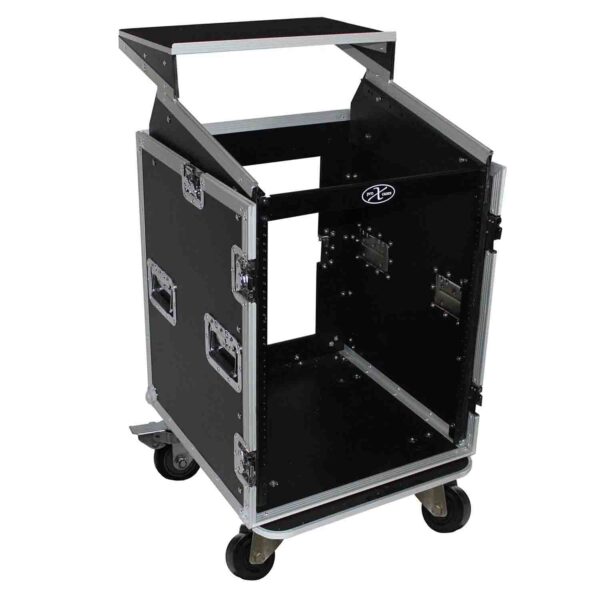 ProX T-14MRLT 14U Rack x 10U Top Mixer DJ Combo Flight Case with Laptop Shelf - Image 2