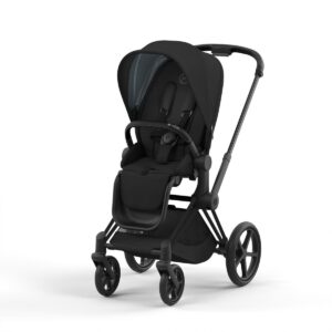 Cybex Priam 4 Stroller Bundle - Matte Black / Black / Deep Black
