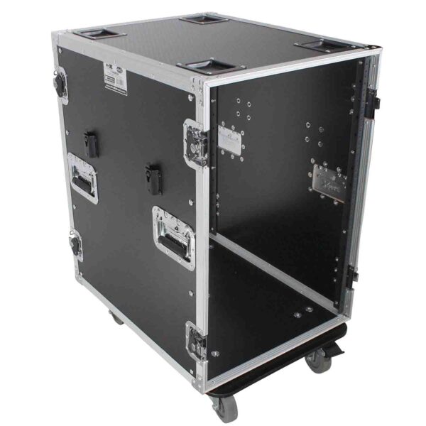 ProX T-16RSS24WDST, 16U Space Amp Rack Mount ATA Flight Case Incl. 2x Side Tables and Casters - 24" Depth - Image 5