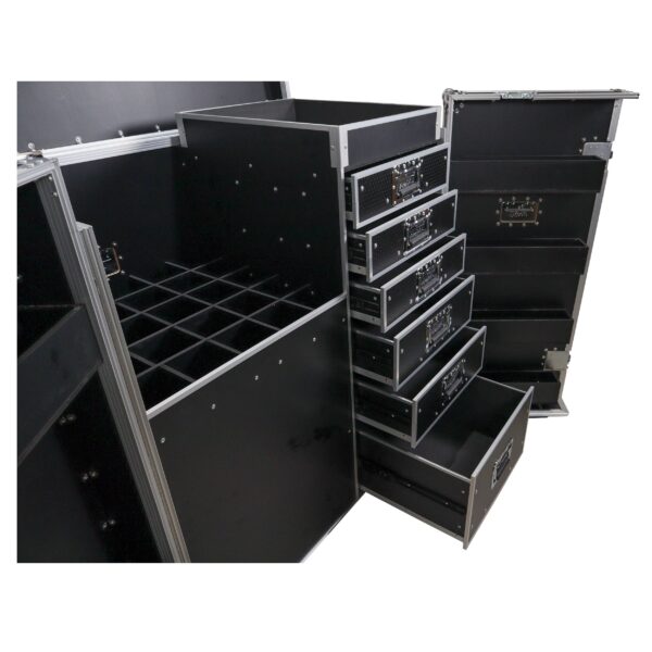 ProX XS-6DMIC25W, ATA Flight Style Mic Stand and Drawer Combo Case Stores up to 25 Professional Mic Stands with Side Door Storage. - Image 13