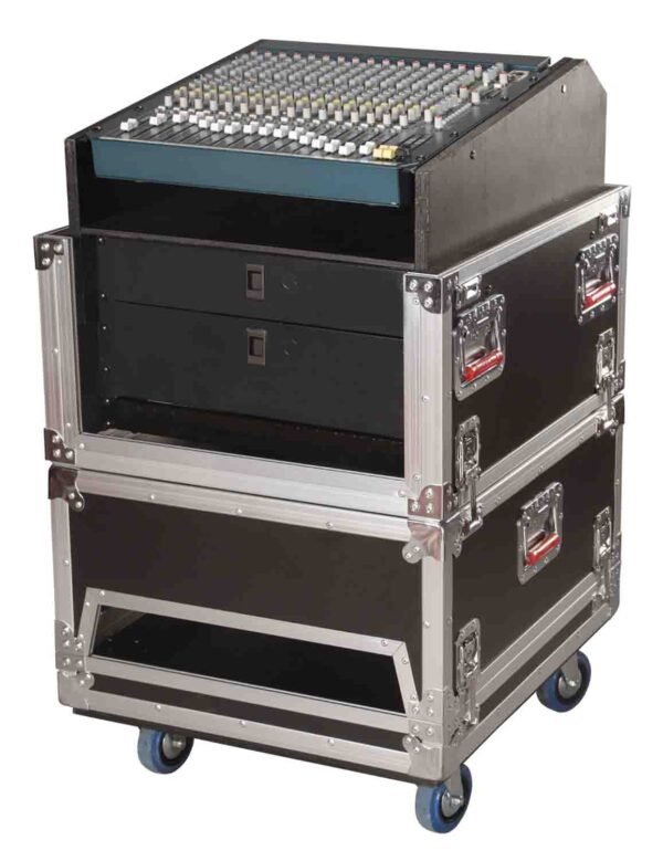 Gator Cases G-TOUR-GRC-1406, 14U Top, 6U Side Road Console Rack Case - Image 2