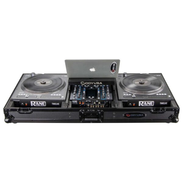 Odyssey FZGSRANE1272WBL Flight Case for Rane Twelve and Rane Seventy-Two Coffin with Glide Platform - Image 5