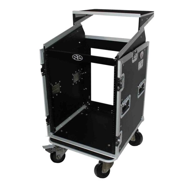 ProX T-14MRLT 14U Rack x 10U Top Mixer DJ Combo Flight Case with Laptop Shelf - Image 3