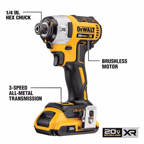 DEWALT XR POWER DETECT 2-Tool 20-Volt Max Brushless Power Tool Combo Kit with Soft Case (2-Batteries and charger Included) - Image 4