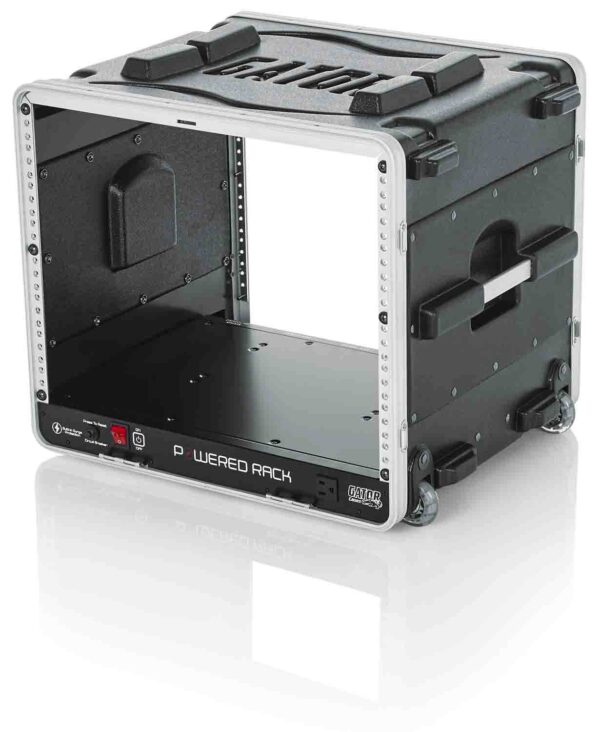 Gator Cases GRR-8PL-US Powered Rolling Molded 8U Rack Case - Image 3