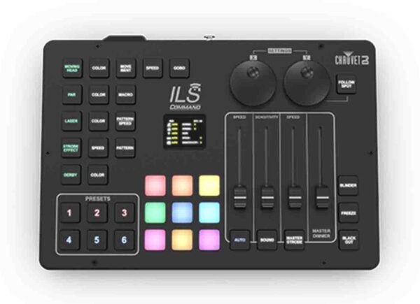 Chauvet ILS Effect DJ Package with DJ Lighting System, Tripod Stand, Fluid, DMX Cable, Haze Machine and ILS Command Lighting Controller - Image 6