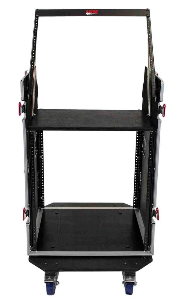 Gator Cases G-TOUR 10X12 PU, 10U Top 12U Side Console Rack Case with Casters - Image 8