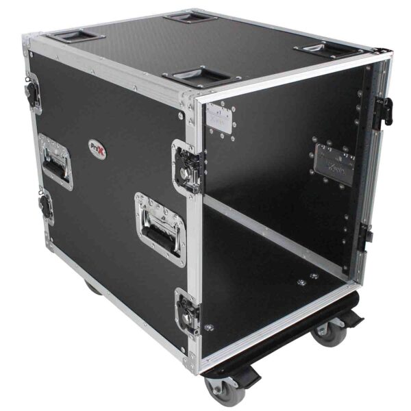 ProX T-12RSS24, 12U Space Amp Rack Mount ATA Flight Case 24 Inch Depth W-Casters - Image 4