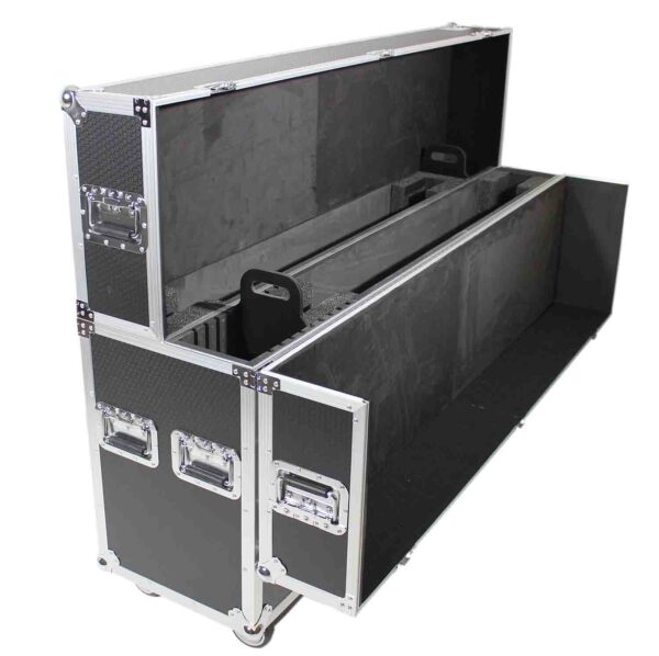 ProX XS-LCD5570WX2 Adjustable Flight Case for Flat Panel Monitor LED-LCD-Plasma TV Dual 55" to 70" W-4 Inch Casters - Image 3