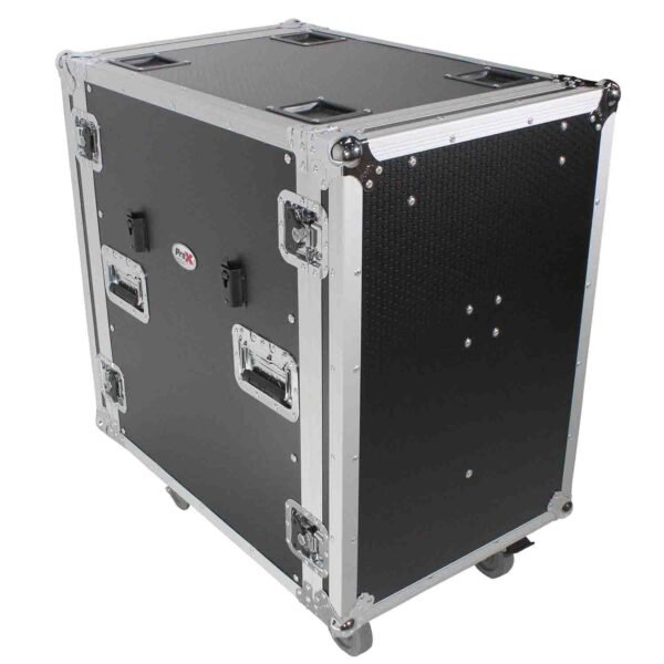 ProX T-16RSS24WDST, 16U Space Amp Rack Mount ATA Flight Case Incl. 2x Side Tables and Casters - 24" Depth - Image 2