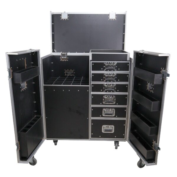 ProX XS-6DMIC25W, ATA Flight Style Mic Stand and Drawer Combo Case Stores up to 25 Professional Mic Stands with Side Door Storage. - Image 3