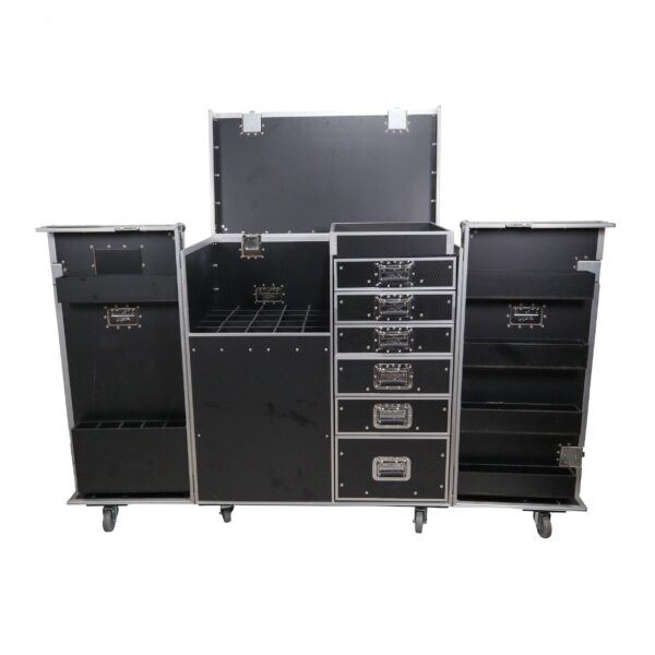 ProX XS-6DMIC25W, ATA Flight Style Mic Stand and Drawer Combo Case Stores up to 25 Professional Mic Stands with Side Door Storage. - Image 4