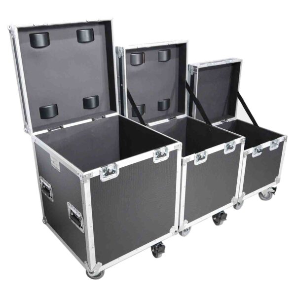 ProX XS-UTL49 PKG3, ATA Style Road Cases Large, Medium and Small Size with Wheels - Package of 3
