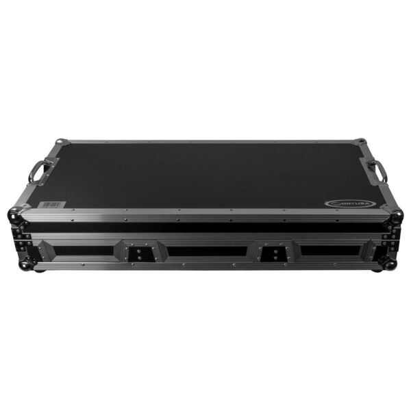 Odyssey FZGSL12CDJWR Black Low Profile 12″ Format DJ Mixer and Two Large Format Media Players Flight Coffin Case with Wheels and Glide Platform - Image 8