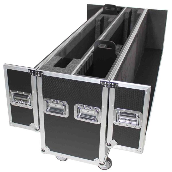 ProX XS-LCD5570WX2 Adjustable Flight Case for Flat Panel Monitor LED-LCD-Plasma TV Dual 55" to 70" W-4 Inch Casters - Image 4