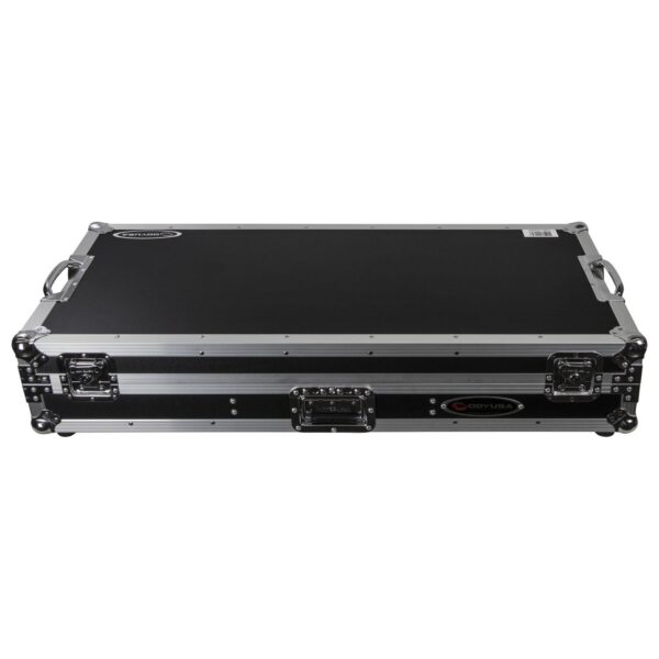 Odyssey FZGSL12CDJWR Black Low Profile 12″ Format DJ Mixer and Two Large Format Media Players Flight Coffin Case with Wheels and Glide Platform - Image 10