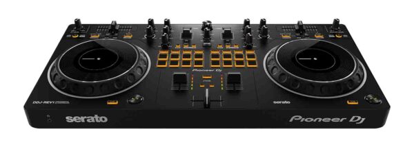 Pioneer DJ DDJ-REV1 2 Channel DJ Controller Package with Desktop Monitor System and Headphones - Image 3