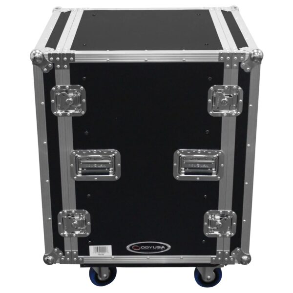 Odyssey FZS14W, 14U Shock Mount Rack Flight Case with Wheels - Image 2