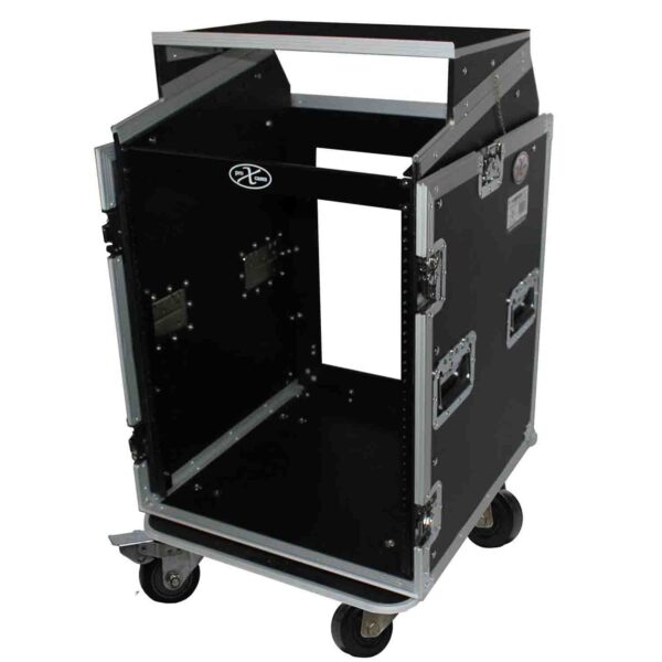 ProX T-14MRLT 14U Rack x 10U Top Mixer DJ Combo Flight Case with Laptop Shelf - Image 5