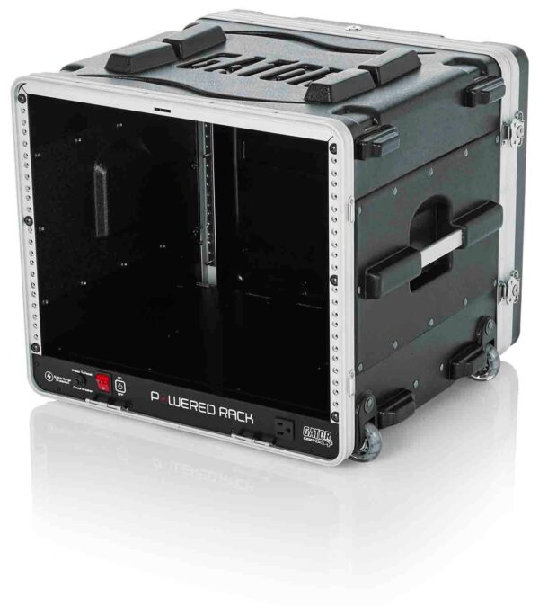 Gator Cases GRR-8PL-US Powered Rolling Molded 8U Rack Case - Image 7