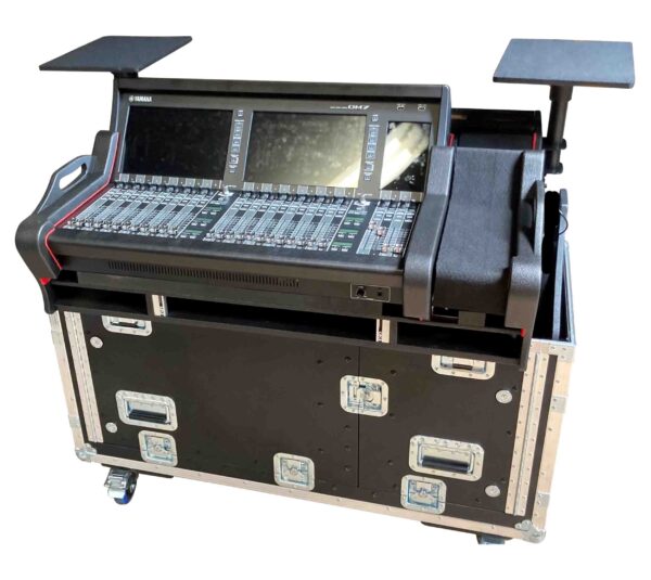 ProX XZF-YDM7EX1U LMA, Flip-Ready Hydraulic Console Easy Retracting Lifting 1U Rack Space Flight Case for Yamaha DM7-EX with wheels by ZCASE - Image 4