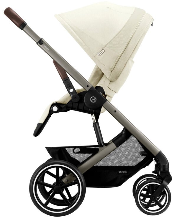 Cybex Balios S Lux 2 Stroller + Cot S Lux 2 Bundle - Taupe Frame / Seashell Beige - Image 3