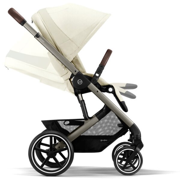 Cybex Balios S Lux 2 Stroller + Cot S Lux 2 Bundle - Taupe Frame / Seashell Beige - Image 4