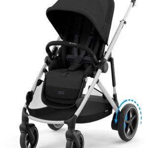 Cybex eGazelle S Electronic Assist Stroller - Silver Frame / Moon Black