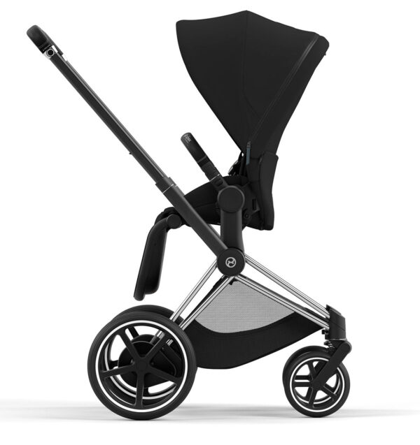 Cybex ePriam 2 Electronic Assist Stroller (One Box) - Chrome / Black / Deep Black - Image 3