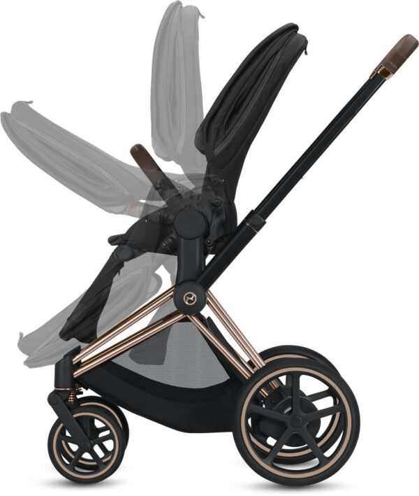 Cybex ePriam Electronic Assist Stroller - Rose Gold/Black - Image 2
