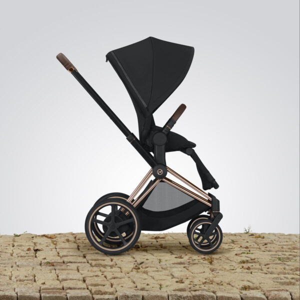 Cybex ePriam Electronic Assist Stroller - Rose Gold/Black - Image 6