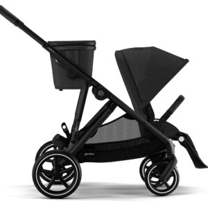 Cybex Gazelle S 2 Single-to-Double Stroller - Black Frame / Moon Black