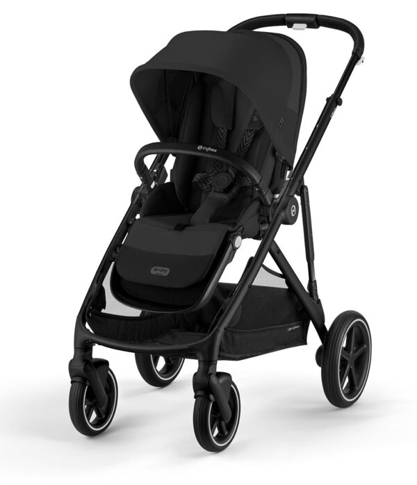 Cybex Gazelle S 2 Single-to-Double Stroller - Black Frame / Moon Black - Image 3