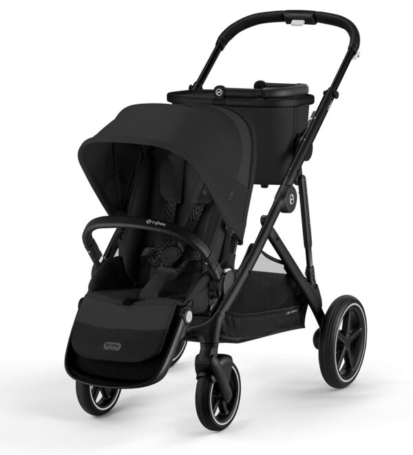 Cybex Gazelle S 2 Single-to-Double Stroller - Black Frame / Moon Black - Image 2