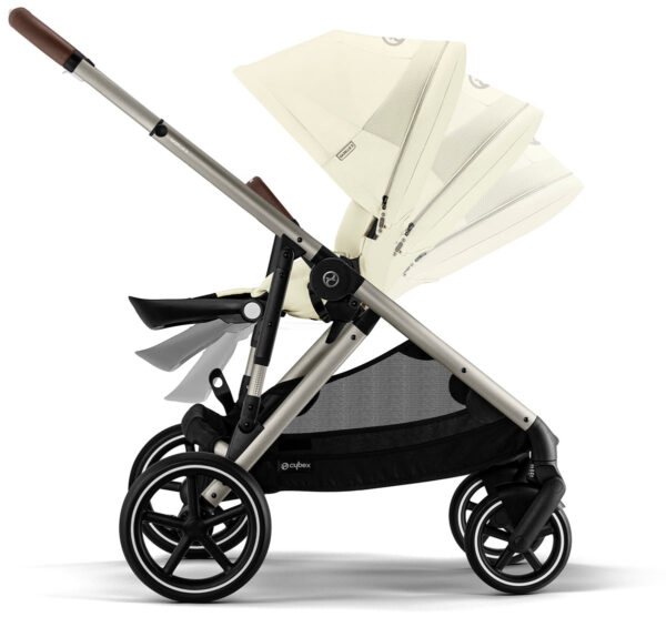 Cybex Gazelle S 2 Single-to-Double Stroller - Taupe Frame / Seashell Beige - Image 4